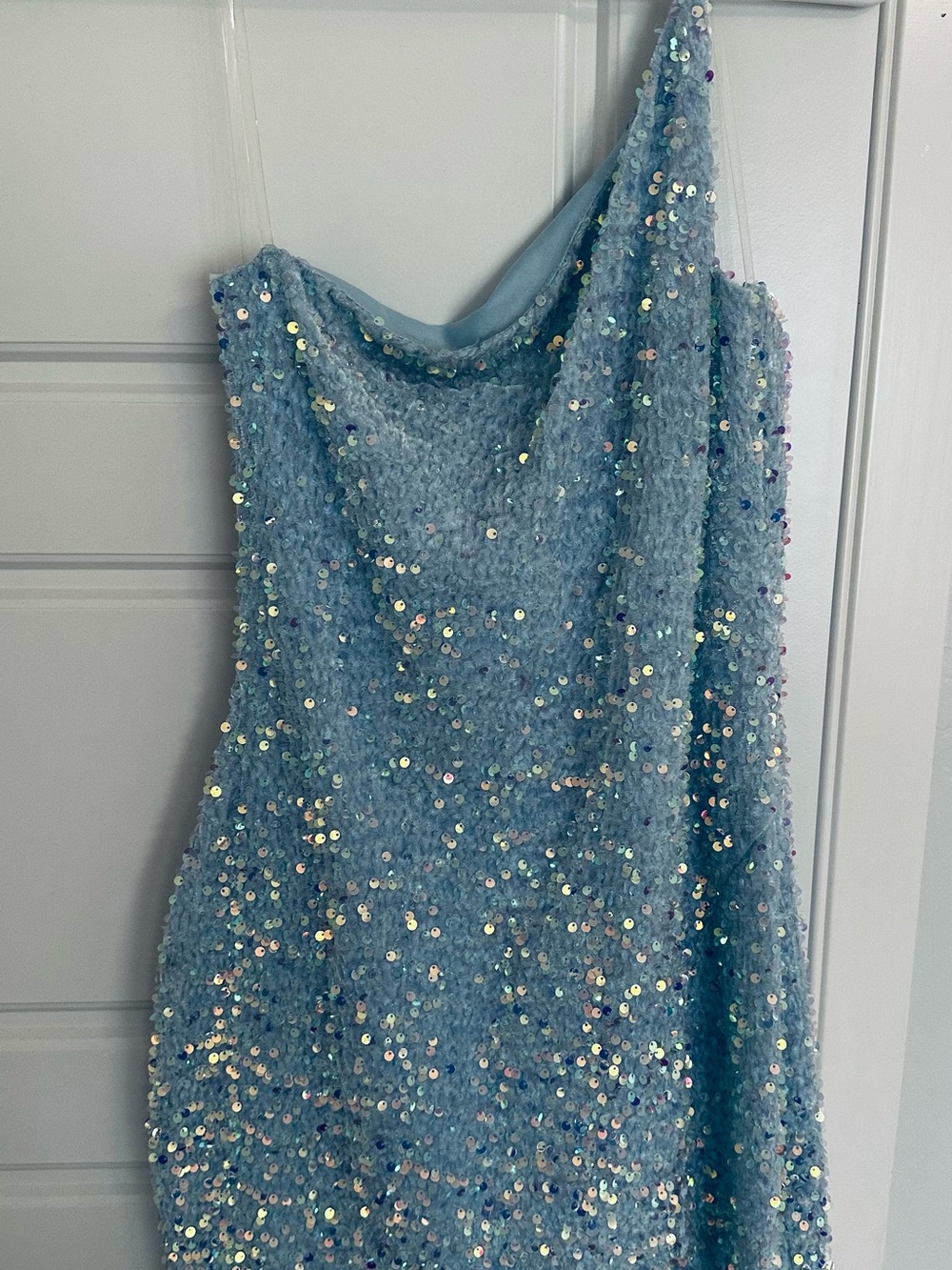 Light Blue Sequin Party Dress